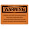 Signmission Safety Sign, OSHA WARNING, 3.5" Height, 5" Width, Landfill Gas Vent Explosive Hazard Keep, Landscape OS-WS-D-35-L-12228 - alternate 1